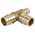 Apollo Expansion Pex 3/4 in. x 1/2 in. x 3/4 in. Brass PEX-A Expansion Barb Reducing Tee EPXT341234